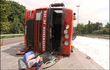 Herstal : accident de camion sur la E40